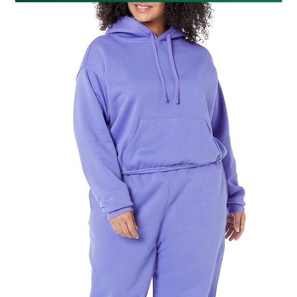 Crop Pullover Sweatshirt Hoodie Women’s Plus Size 5X Purple Blue Amazon NEW - Picture 3 of 3